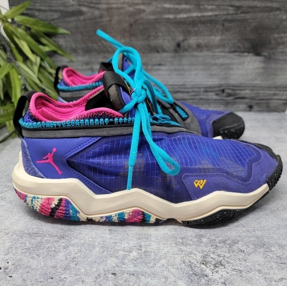 Nike | Jordan Why Not Zer0.6 Bright Concord/Pink Prime/Black Basketball Shoes - Picture 5 of 12